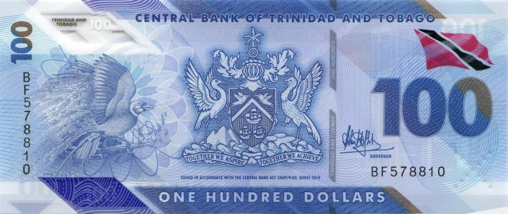 Trinidad & Tobago P.65 100 Dollars 2019 Polymer(1) 