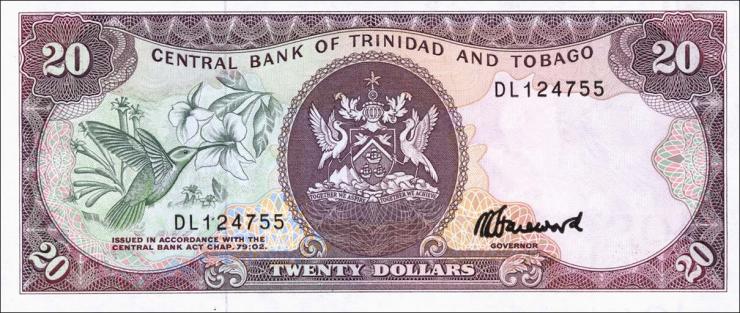 Trinidad & Tobago P.39c 20 Dollars (1985) (1) 