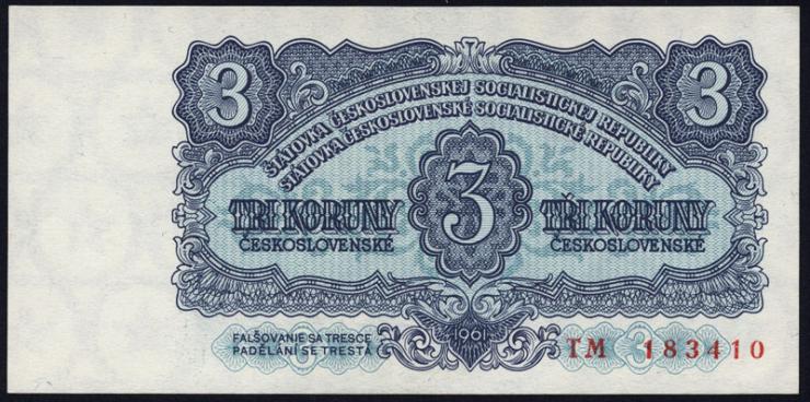 Tschechoslowakei / Czechoslovakia P.081 3 Kronen 1961 (1) 