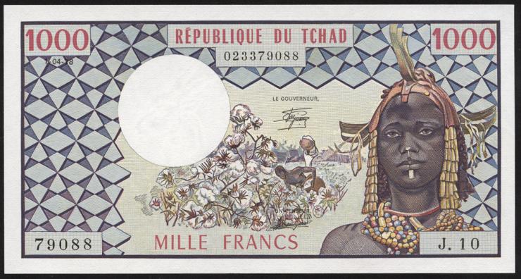 Tschad / Chad P.03c 1000 Francs 1.4.1978 (1) 