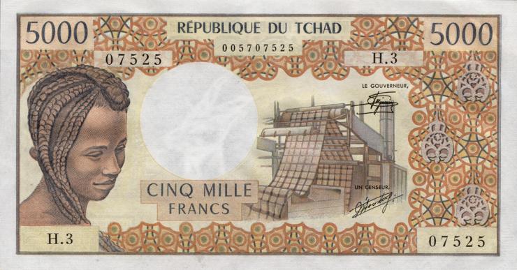 Tschad / Chad P.05b 5000 Francs (1978) (1) 
