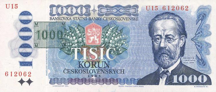 Tschechien / Czech Republic P.03c 1000 Kronen (1993) (1) 