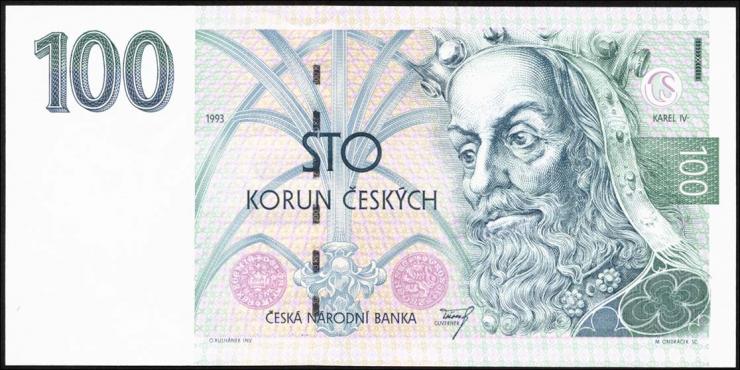 Tschechien / Czech Republic P.05a 100 Kronen 1993 (1) 