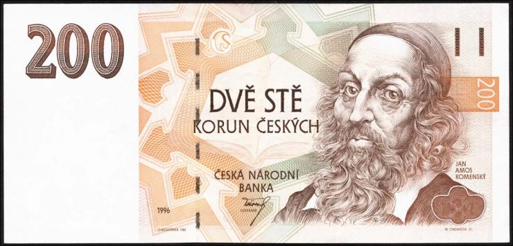 Tschechien / Czech Republic P.13 200 Kronen 1996 (1) 