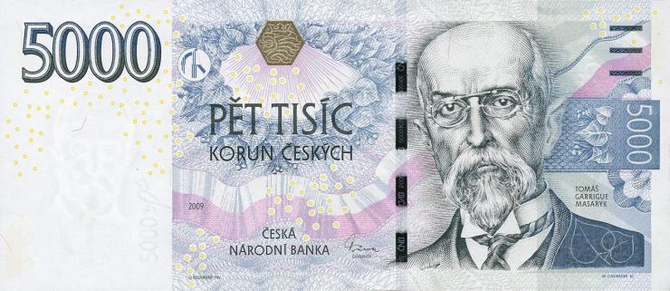 Tschechien / Czech Republic P.27a 5000 Kronen 2009 (1) 