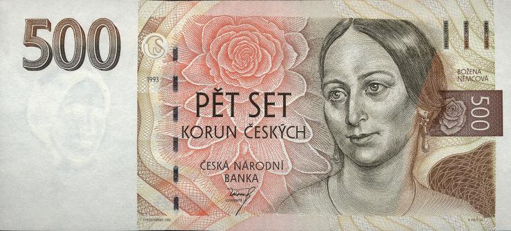 Tschechien / Czech Republic P.07 500 Kronen 1993 (1) 