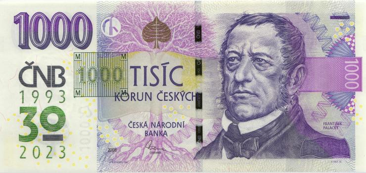 Tschechien / Czech Republic P.Neu 1000 Kronen 2023 Gedenkbanknote (1) 