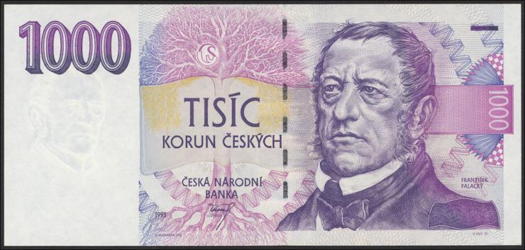 Tschechien / Czech Republic P.08a 1.000 Kronen 1993 (1) 