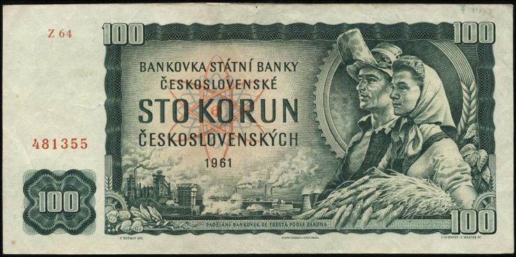 Tschechoslowakei / Czechoslovakia P.91b 100 Kronen 1961 (3) 