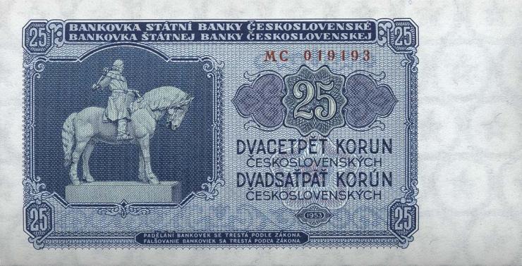 Tschechoslowakei / Czechoslovakia P.084b 25 Kronen 1953 (1) 