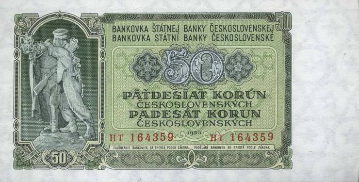 Tschechoslowakei / Czechoslovakia P.085b 50 Kronen 1953 (1) 