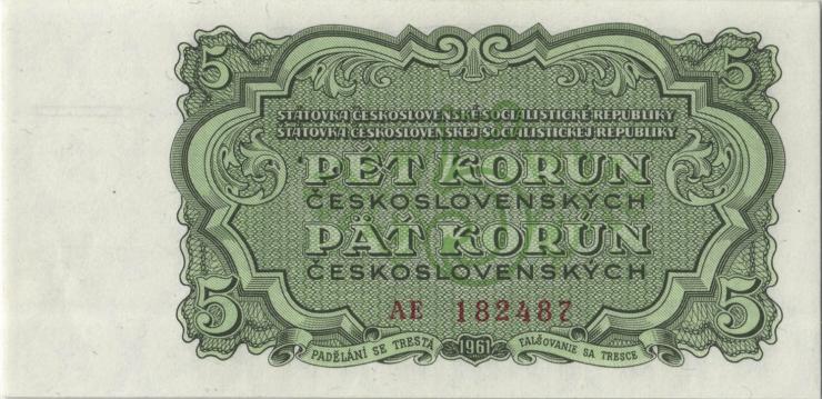 Tschechoslowakei / Czechoslovakia P.082s 5 Kronen 1961 (1) 