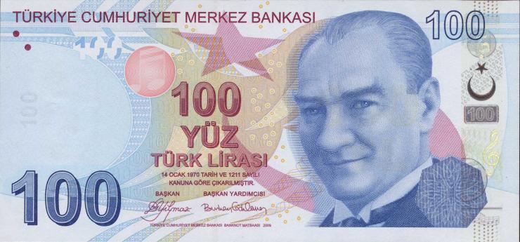 Türkei / Turkey P.226a 100 Lira 2009 (1) 