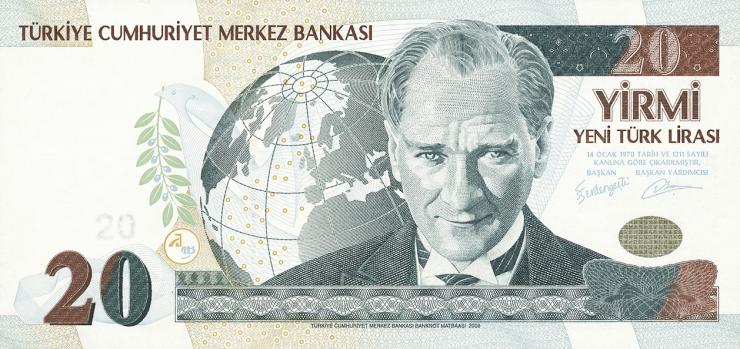 Türkei / Turkey P.219 20 Neue Lira 2005 (1) 
