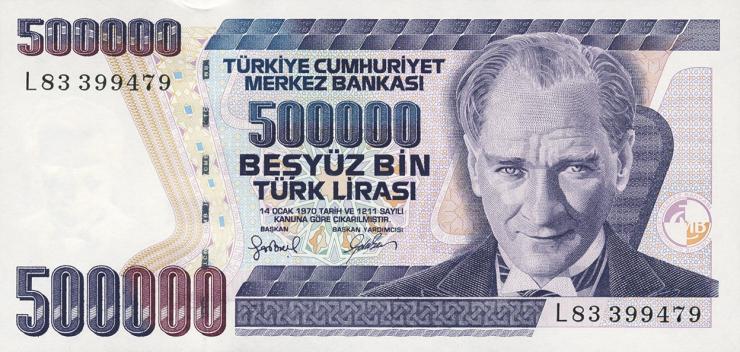 Türkei / Turkey P.212 500.000 Lira 1970 (1998) (1) 