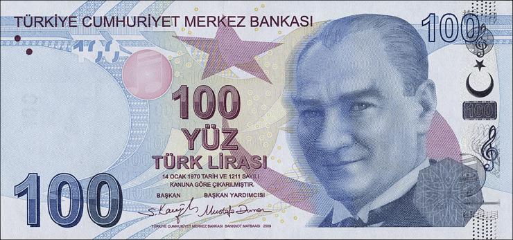 Türkei / Turkey P.226d 100 Lira 2009 (2020) (1) 