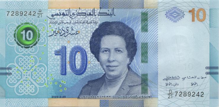 Tunesien / Tunisia P.neu 10 Dinars 2020 (1) 