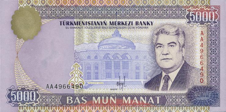Turkmenistan P.09 5000 Manat 1996 (1) 