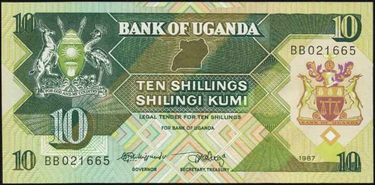 Uganda P.28 10 Shillings 1987 (1) 