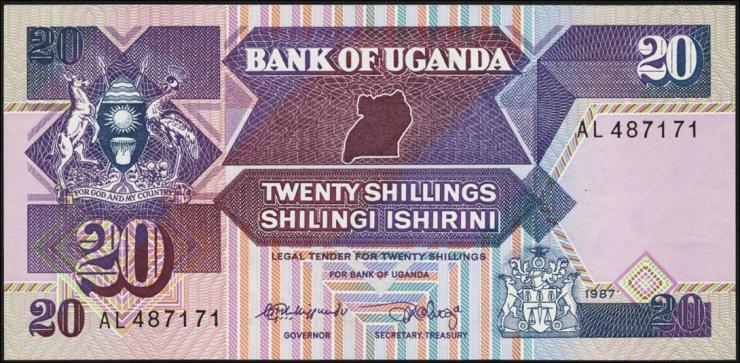 Uganda P.29a 20 Shillings 1987 (1) 