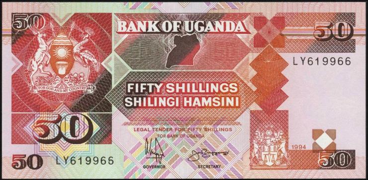 Uganda P.30c 50 Shillings 1994 (1) 