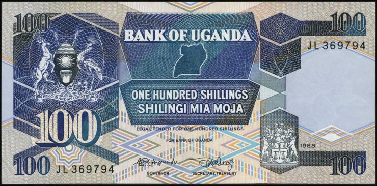 Uganda P.31b 100 Shillings 1988 (1) 