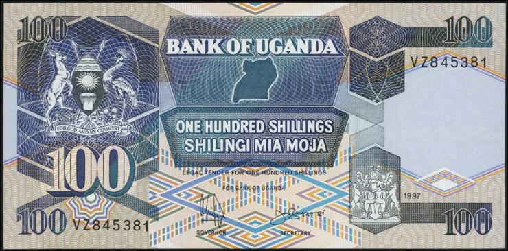 Uganda P.31c 100 Shillings 1997 (1) 