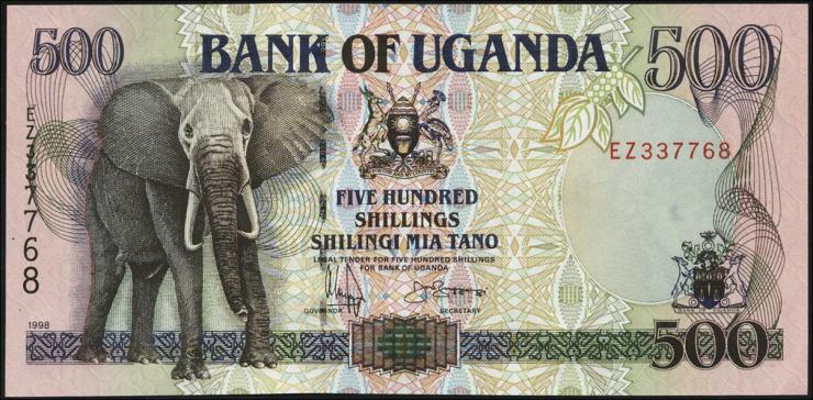 Uganda P.35b 500 Shillings 1998 (1) 