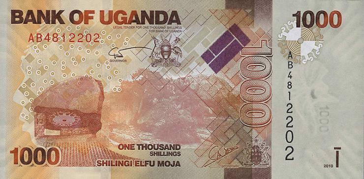 Uganda P.49a 1000 Shillings 2010 (1) 
