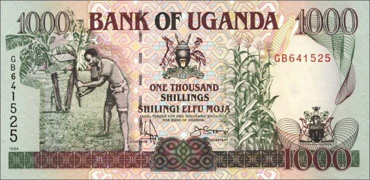 Uganda P.36a 1000 Shillings 1994 (1) 