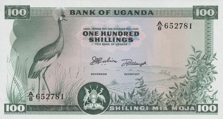 Uganda P.05 100 Shillings 1966 (1) 
