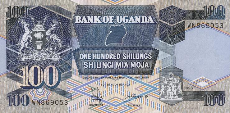 Uganda P.31c 100 Shillings 1998 (1) 