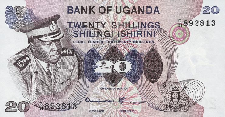 Uganda P.07c 20 Shillings (1973) (1) 