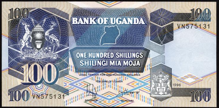 Uganda P.31c 100 Shillings 1996 (1) 