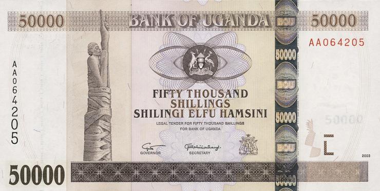 Uganda P.47a 50000 Shillings 2003 