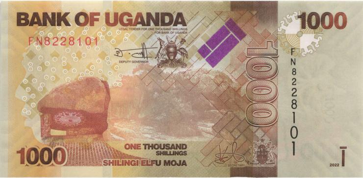 Uganda P.49g 1.000 Shillings 2022 (1) 