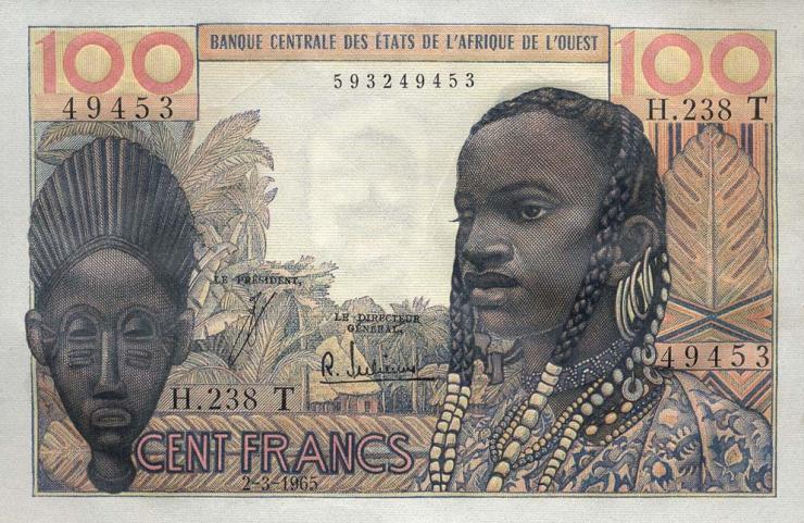 West-Afr.Staaten/West African States P.801Te 100 Francs 1965 (1) 