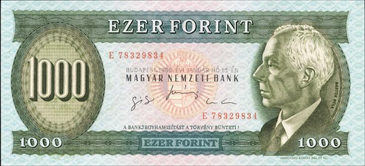 Ungarn / Hungary P.176c 1000 Forint 1996 (1) 