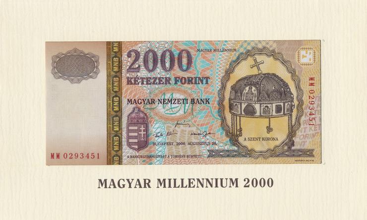 Ungarn / Hungary P.186F 2000 Forint 2000 "1000 Jahre Ungarn" (1) 