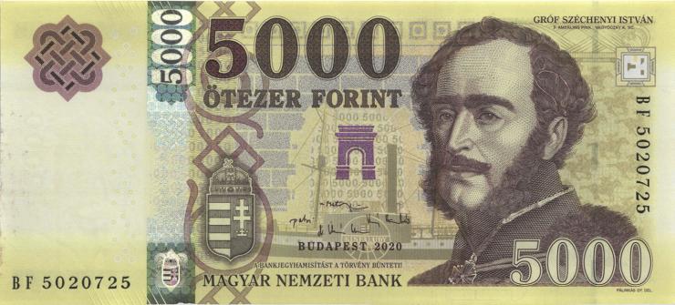 Ungarn / Hungary P.205c 5000 Forint 2020 (1) 