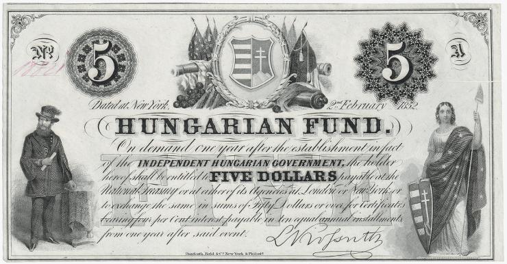 Ungarn / Hungary P.S137 5 Dollar 1852 (1) 
