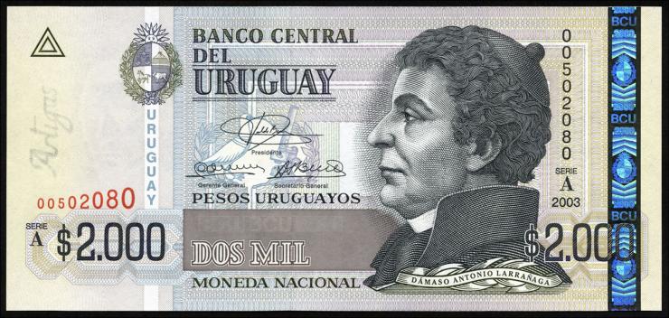 Uruguay P.092 2000 Pesos 2003 (1) 