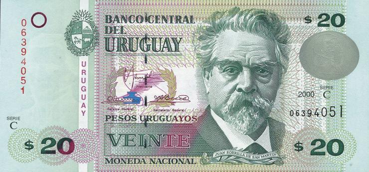 Uruguay P.083 20 Pesos 2000 (1) 