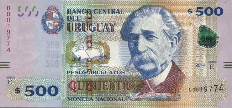 Uruguay P.097 500 Pesos Uruguayos 2014 (1) 