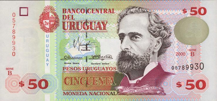 Uruguay P.075b 50 Pesos Uruguayos 2000 (1) 