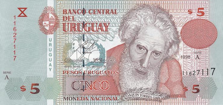 Uruguay P.080 5 Pesos Uruguayos 1998 (1) 
