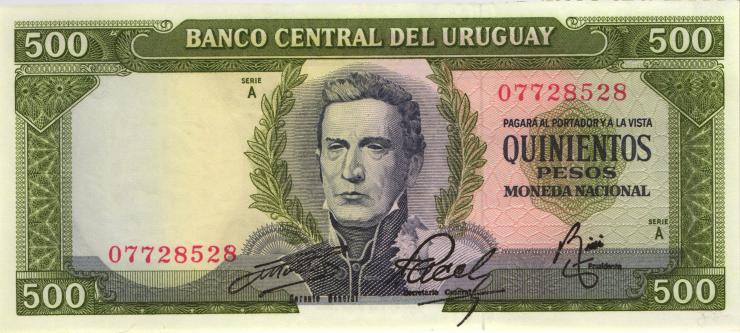 Uruguay P.048 500 Pesos (1967) (1) 