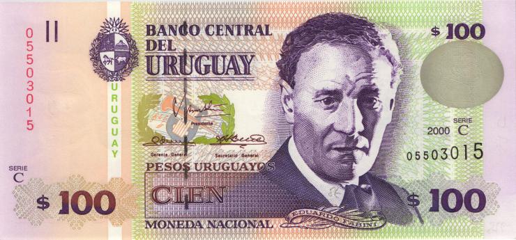 Uruguay P.076c 100 Pesos Uruguayos 2000 (1) 