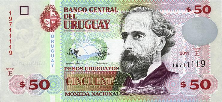 Uruguay P.087b 50 Pesos 2011 (1) 