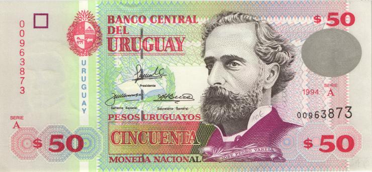 Uruguay P.075a 50 Pesos Uruguayos 1994 (1) 